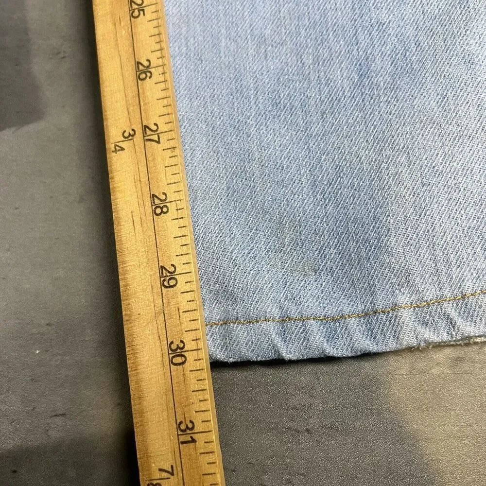 True Vintage Buddys‎ Jean Men 32x30 Blue Denim Light Wash Faded Tripe Stitch